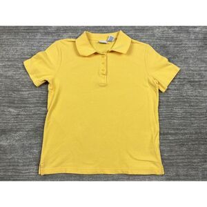 Kim Rogers Top Womens Small Yellow Polo‎ 100% Cotton Casual